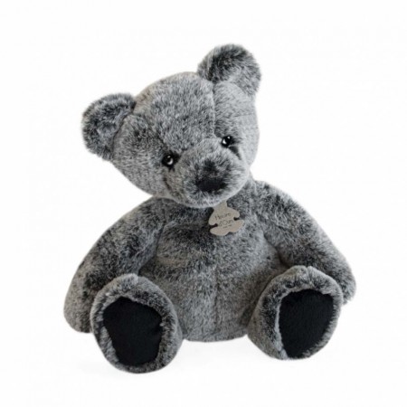 ours en peluche assis gris avec pattes noires 40 cm histoire d'ours