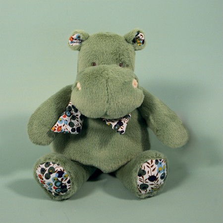 peluche hippopotame vert avec bandana Histoire d'Ours