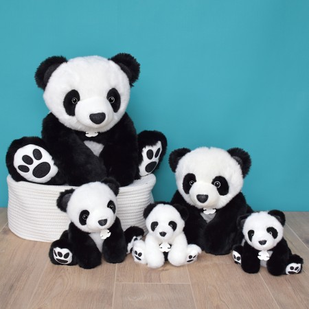 HO2866 - Petite peluche Panda Noir et blanc - 17 cm
