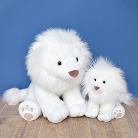 HO2981 - Peluche Lion des neige - Blanc - 28 cm